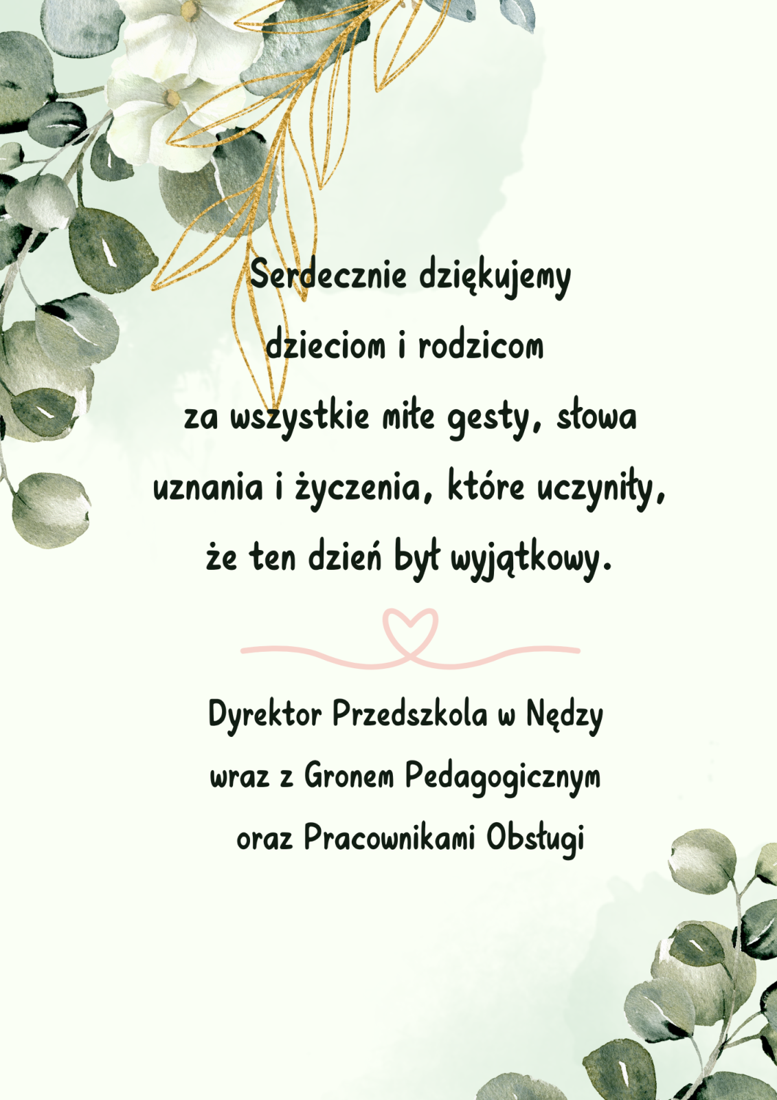 podziękowanie